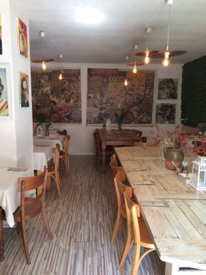 Lots of seating at Zielony Talerzyk in Lublin