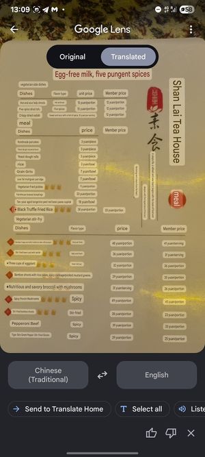 Menu at Pusu Teahouse - 普素茶房 in Xian