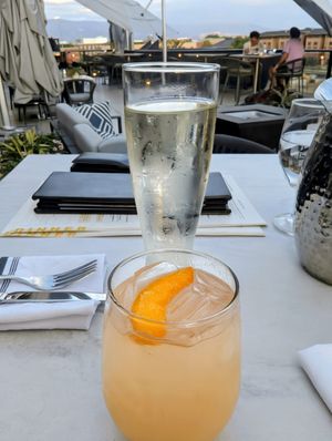 Cocktails on the patio at Devil's Kitchen in Grand Junction