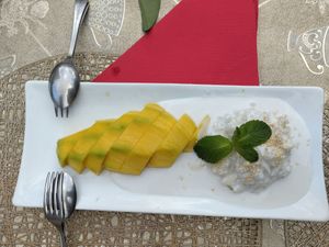 Mango sticky rice at Si Siam in Guadiaro