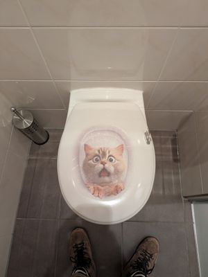 Funny toilet at Vegelangelo in Munich