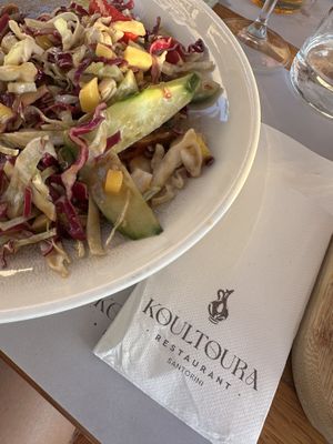 Salad  at Koultoura Restaurant in Thira