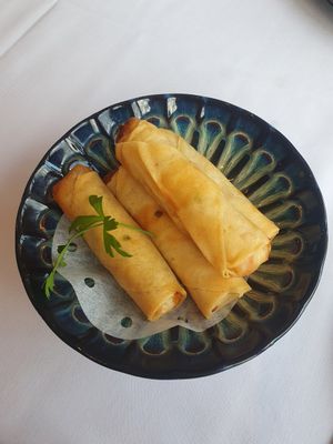 Veg spring rolls at Peking Garden Wilmslow in England