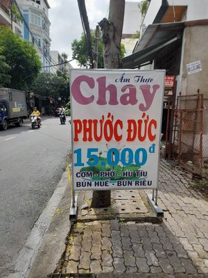 Sign outside at Cơm chay Phước Đức in Thành Phố Hồ Chí Minh