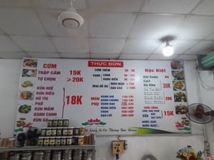 Menu in Vietnamese only at Cơm chay Phước Đức in Thành Phố Hồ Chí Minh