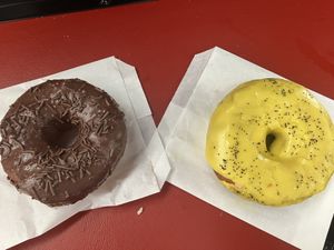 Hazelnut and lemon poppyseed  at Grumpys in Christchurch