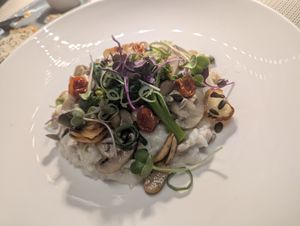 Risotto at Amelia's at The Plettenberg in Western Cape