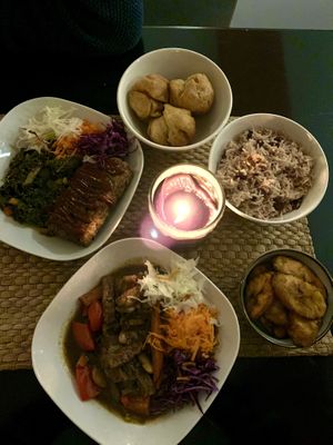 Mains + sides  #Veganuary at Fi Real in Bristol