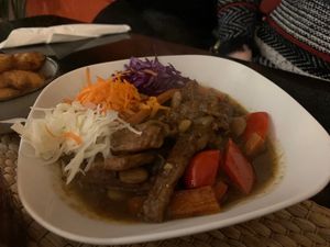 Peppered strips  #Veganuary at Fi Real in Bristol