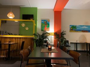 Interior of restaurant  #Veganuary at Fi Real in Bristol