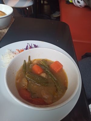 Okra and butter beans at Fi Real in Bristol
