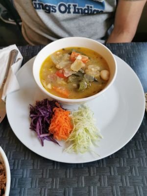 Okra dish with butterbeans. Delicious! at Fi Real in Bristol