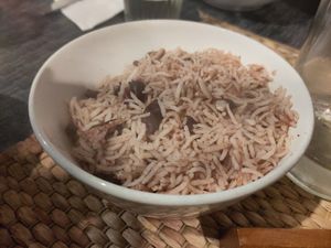 Rice and peas at Fi Real in Bristol