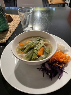 Okra and beans   at Fi Real in Bristol