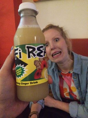 Delicious ginger drink at Fi Real in Bristol