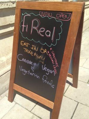 Board at Fi Real in Bristol