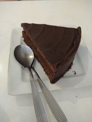 One piece of chocolate cake at Konu Bar in Buenos Aires