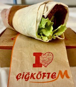 Spicy large wrap at CigkofteM in Dubai