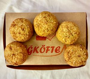 Hummus stuffed falafel  at CigkofteM in Dubai