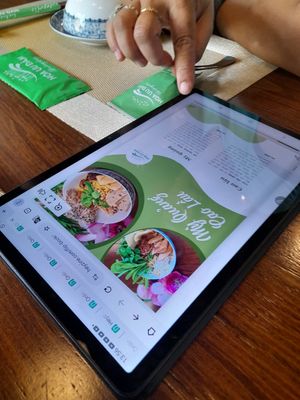 Menu is on an IPad. at Hoa Ưu Đàm in Ho Chi Minh City