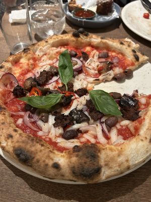 Vegan Nduja  at Fatto a Mano Covent Garden in London