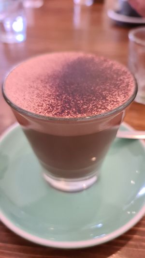Vegan hot chocolate at Dad and Dave's Cafe in Yarraville