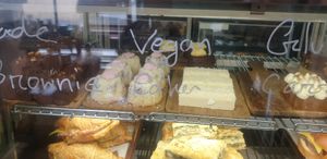 Regularly changing sweet selection at Dad and Dave's Cafe in Yarraville