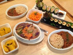 Not only raw food but also other cooked dishes are here. at Rejuve in Tokyo