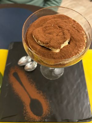 Tiramisù stellare at La Fraschetta Verde in Viterbo