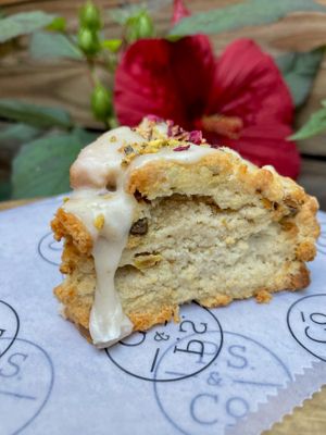 Rose Pistachio Scone (organic, vegan, gluten free, kosher, hand made) at P.S. and Co. in Philadelphia