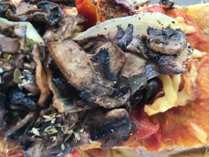Mushroom pizza so good - eat it cold at P.S. and Co. in Philadelphia