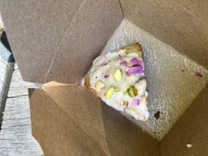 Pistachio Rose 🌹 Scone 10/10⭐️  at P.S. and Co. in Philadelphia