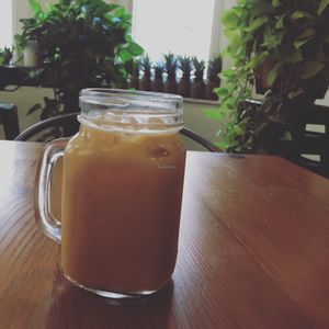 iced Brazil nut milk and cold brew  at P.S. and Co. in Philadelphia