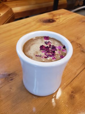 Rose and cardamom coffee #Veganuary at P.S. and Co. in Philadelphia
