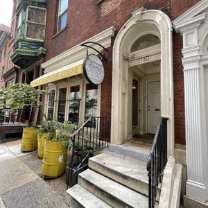 Front of lovely old building   at P.S. and Co. in Philadelphia