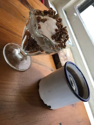 coconut yogurt and orange blossom tea at P.S. and Co. in Philadelphia