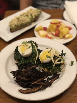 “Poached eggs” on English muffin at P.S. and Co. in Philadelphia