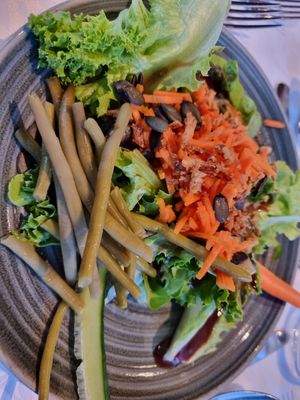 Big salad buffet at Hotel Steiner in Salzburg