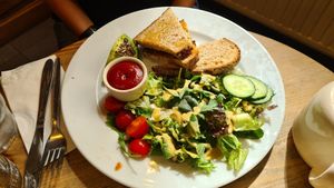 Gardener's croque at Le Pain Quotidien -  Galerie de la Reine in Brussels