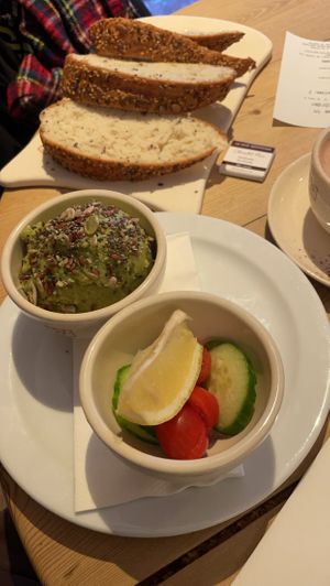 Avocado toast  at Le Pain Quotidien -  Galerie de la Reine in Brussels