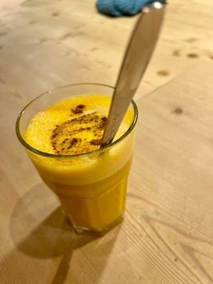 Golden Latte
with curcuma, ginger and maca at Le Pain Quotidien -  Galerie de la Reine in Brussels