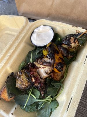 Vegetable kabob with vegan mayo at Teaism  - Penn Quarter in Washington