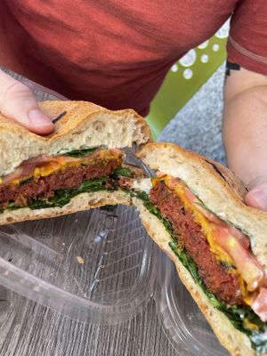 Vegan burger at Teaism  - Penn Quarter in Washington