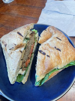 Vegan cheeseburger   at Teaism  - Penn Quarter in Washington