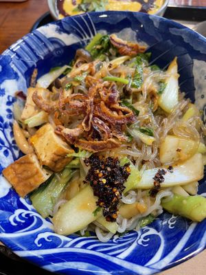 Spicy 🌶️ glass noodles with tofu (vegan)  at Teaism  - Penn Quarter in Washington