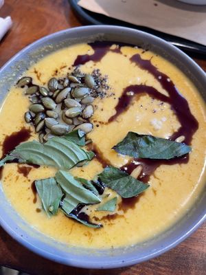Chilled carrot 🥕 soup  at Teaism  - Penn Quarter in Washington