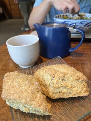 Vegan ginger scones with jasmine tea  at Teaism  - Penn Quarter in Washington