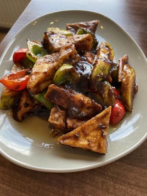 Tofu and Black Bean Sauce  at Lotus Plant Based Kitchen in Manchester