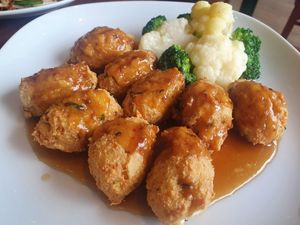 Pi Pa tofu at Lotus Plant Based Kitchen in Manchester