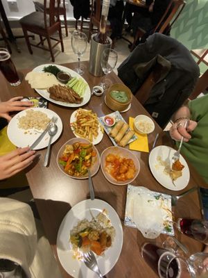 Got the vegan duck pancakes too!  at Lotus Plant Based Kitchen in Manchester